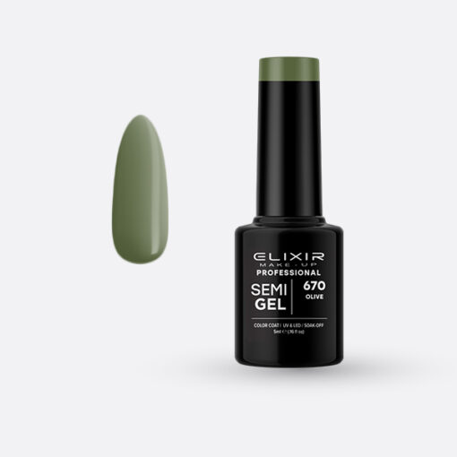 Elixir Ημιμονιμο Βερνικι 5ml #670 Olive