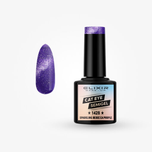 Elixir Ημιμονιμο Βερνικι 8ml Sparkling Rebecca Purple